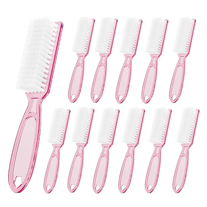 12 Pcs Handle Grip Cleaning Brushes, Hand Fingernail Nail Scrub Manicure Brush by SQULIGT