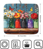 Spring Summer Floral Dish Drying Mat - Image 2