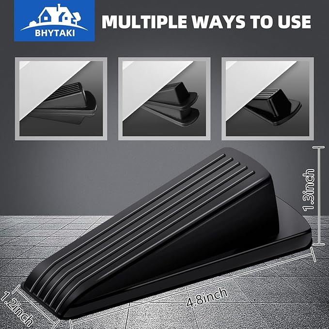 Door Stoppers for Bottom of Door on Floor, Premium Rubber Stoppers Wedge - Image 2