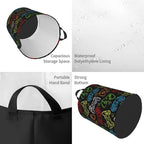 Colorful Game Joystick Silhouettes Laundry Hamper Bag - Image 4