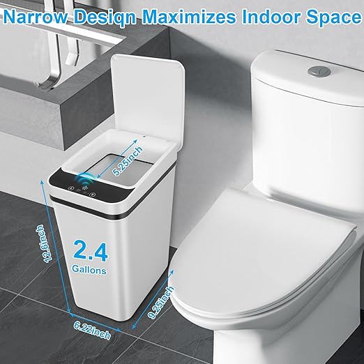 Bathroom Trash can, Smart Touchless Trash Can, Automatic Motion Sensor Trash Bin - Image 2