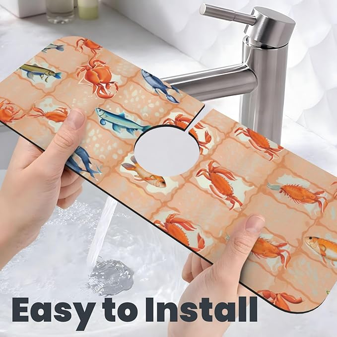 On The Cape Coastal Summer Kitchen sink faucet pad, strong water absorption - Image 6