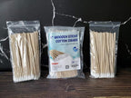 Gmark 200pcs Count 6" Cotton Swabs Wooden Sticks Cotton Tipped Applicator - Image 3