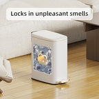 Small Bathroom Trash Can with Lid Soft Close, Step Pedal, 6L / 1.6 Gal - Image 3
