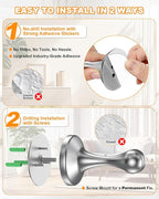 Crosize Magnetic Door Stoppers 6 Pack, Stainless Steel Door Stops - Image 3