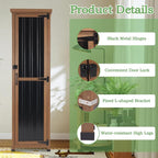 62" H Outdoor Corner Storage Cabinet with Lockable Doors, Outdoor Indoor Small Storage Cabinet with Metal Top, 3 Adjustable Shelves for Patio, Porch, Entryway or Small Spaces - Image 5