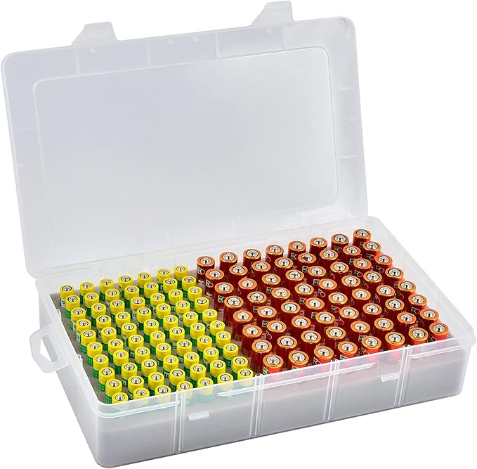 Battery Storage Organizer Case, Battery Vault Box Holder Container by XUERDON