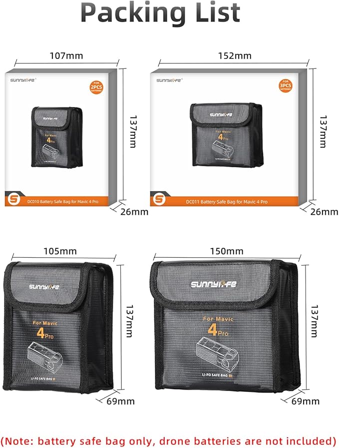 Fireproof Battery Safe Bag for DJI Mavic 4 Pro Accessories, Drone Mavic 4 Pro - Image 6