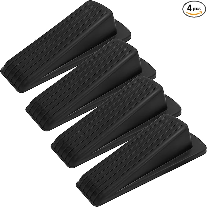 S&T INC. Heavy Duty Rubber Door Stopper by STINC