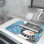 Christmas Snowman Dish Drying Mat - Image 5