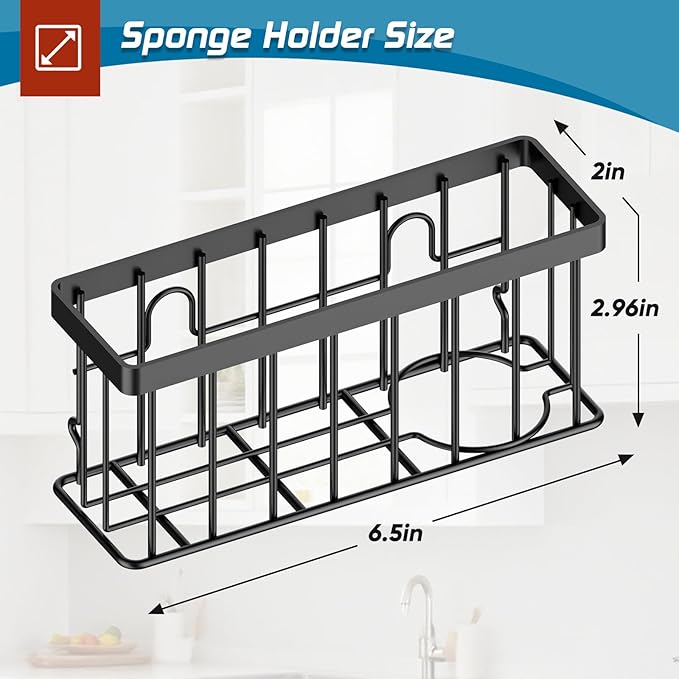 Sponge Holder for Kitchen Sink, Sink Caddy Organizer - Image 2
