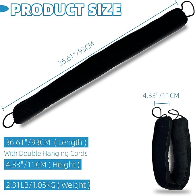 Door Draft Stopper 36 Inches Length x 4 Inches Width, Weighted Under Door Noise - Image 3