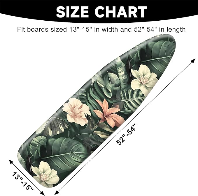 Ironing Board Cover 15"x54" Standard Size Replacement Thick Iron Board Covers - Image 2