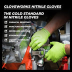 GLOVEWORKS HD Green Gloves, 8 Mil Nitrile Disposable Heavy Duty Raised Diamond - Image 6