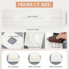 3 Square Hole White Faucet Mat for Kitchen Sink Bathroom 16.14" x 4.49" Kitchen - Image 2
