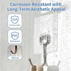 Adhesive Wall Hooks for Hanging - 60lb Heavy Duty Waterproof & Rustproof - Image 3