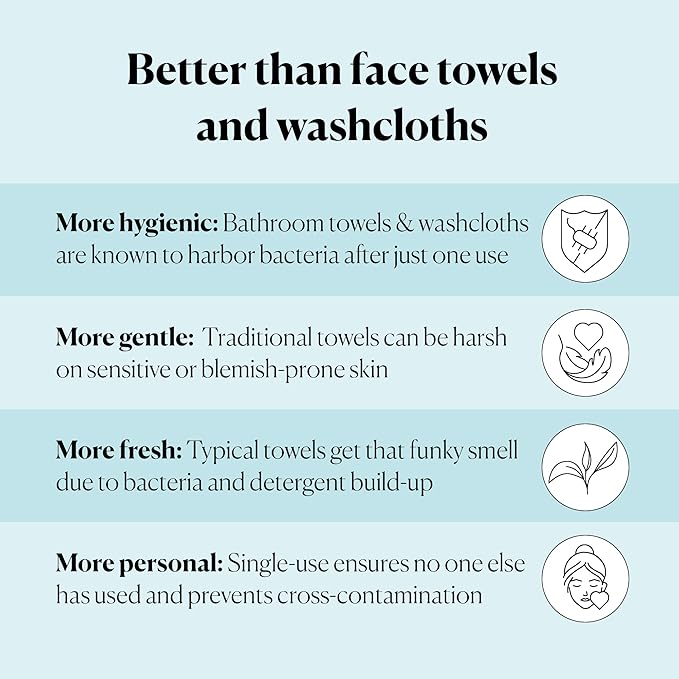 Sky Organics - Gentle Clean Face Towels - 50 XL Single-Use Face Wipes - Ultra - Image 3