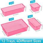 12 PCS Drawer Organizer Set, 4 Sizes Tool Storage Trays - Image 4