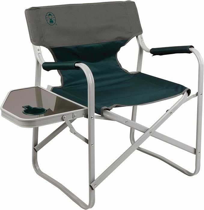Coleman Outpost Elite Folding Camping Chair with Side Table & Cup Holder, Weather-Resistant Portable Chair with Arm Rests by Coleman