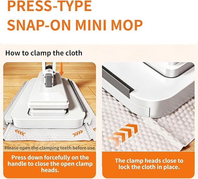 Clip on Mini Mop for Kitchen Counter & Floor – No Wash & Cloth Changing Lazy - Image 3
