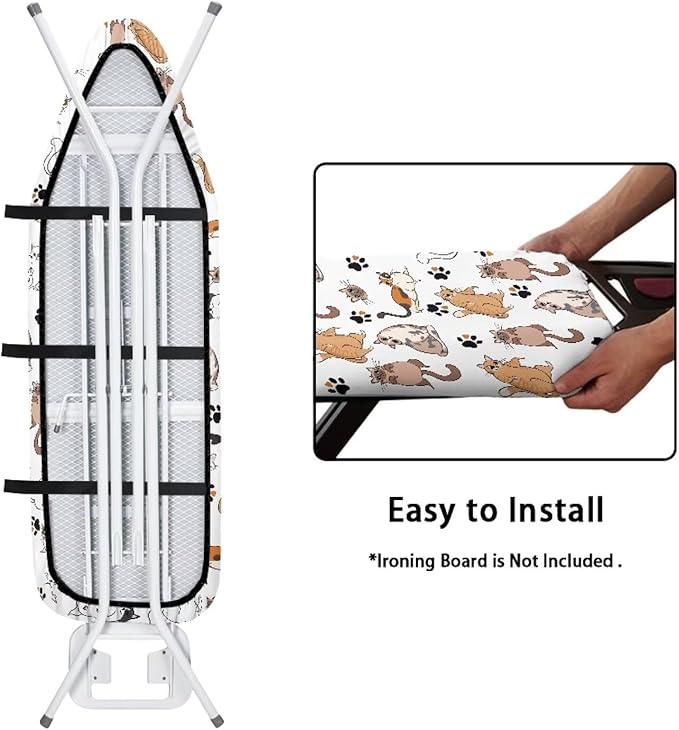 Iron Board Cover Standard Size, Ironing Board Cover, Cat Print Ironing Board - Image 4