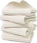 Jacquotha Waffle Hand Towels 5-Piece – Cotton, Quick Dry, Lint Free, 13” x 29” by Jacquotha
