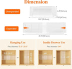 Lifewit Sliding Makeup Drawer Organizer, Fits 13-20" Deep Drawers, Extendable - Image 2