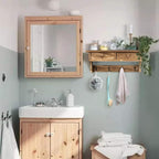 Emfogo Coat Hooks Mounted, Rustic Wood Coat Rack Mount Shelf - Image 4