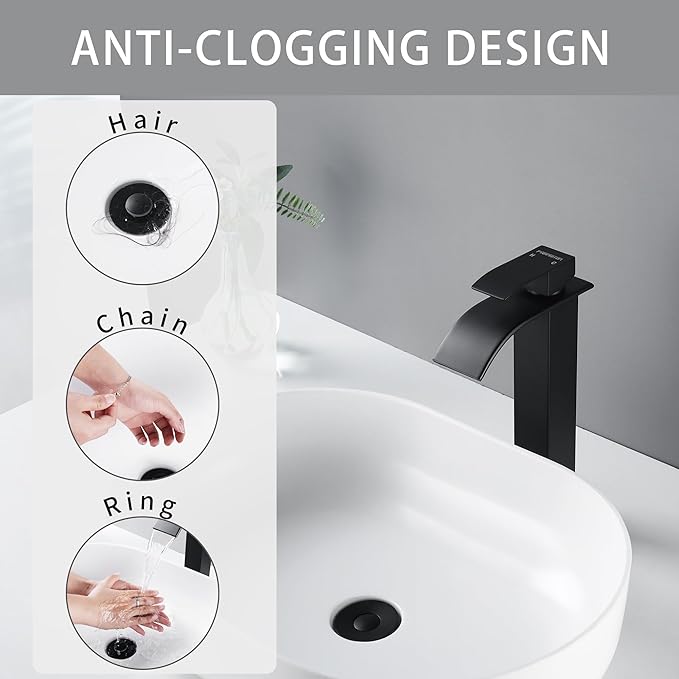 Fransiton 2 Pack Bathroom Sink Stopper, 1.1-1.77 Inch Basin Pop Up Black Sink - Image 6
