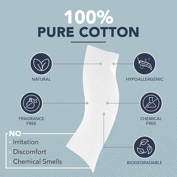 100% Pure Cotton Face Towels – 80 Count Large Disposable Wash Cloths - Image 3