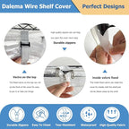 Waterproof Shelf Cover,Durable Dustproof Storage Wire Rack Covers,Outdoor Shelving Covers for Wire Shelves with Zipper 48''x18''x72'',Clear - Image 6