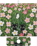 Pink Floral Cat Dish Drying Mat by Unknown