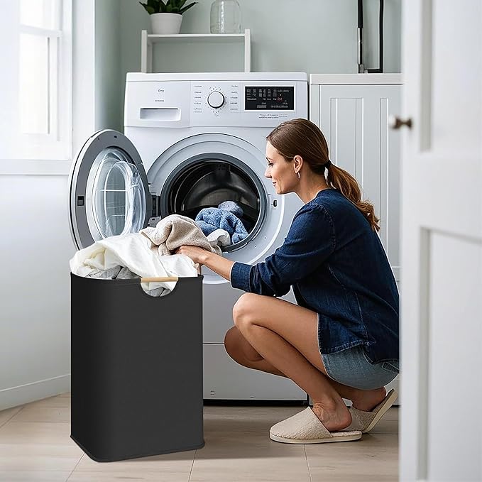 STORAGE MANIAC Large Laundry Hamper, 80L Collapsible Laundry Basket - Image 7