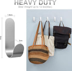 Self Adhesive Towel Hooks, 304 Stainless Steel Heavy Duty Shower Hook - Image 4