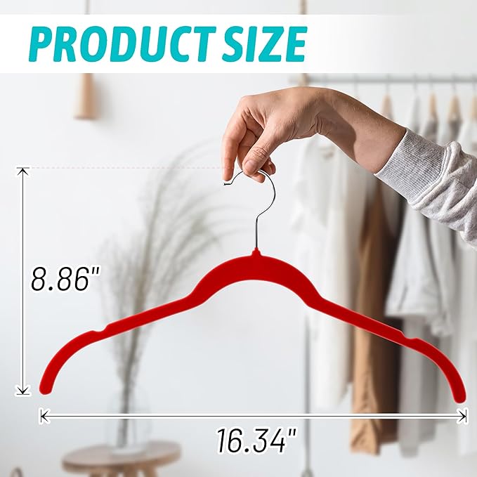 30 Pack Velvet Hangers – Non-Slip Slim Clothes Hangers - Image 6