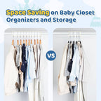 Smartor Premium 11 Inch Baby Hangers 50 Pack, Non Slip, Space Saving Felt - Image 3