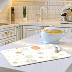 Winter Snowflake White Dish Drying Mat - Image 6