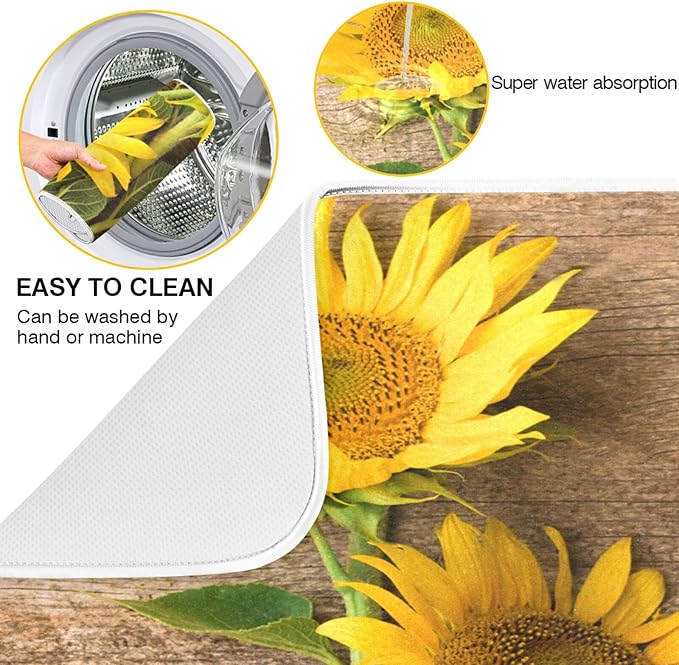 Absorbent Dish Drying Mat for Kitchen Counter - Image 2
