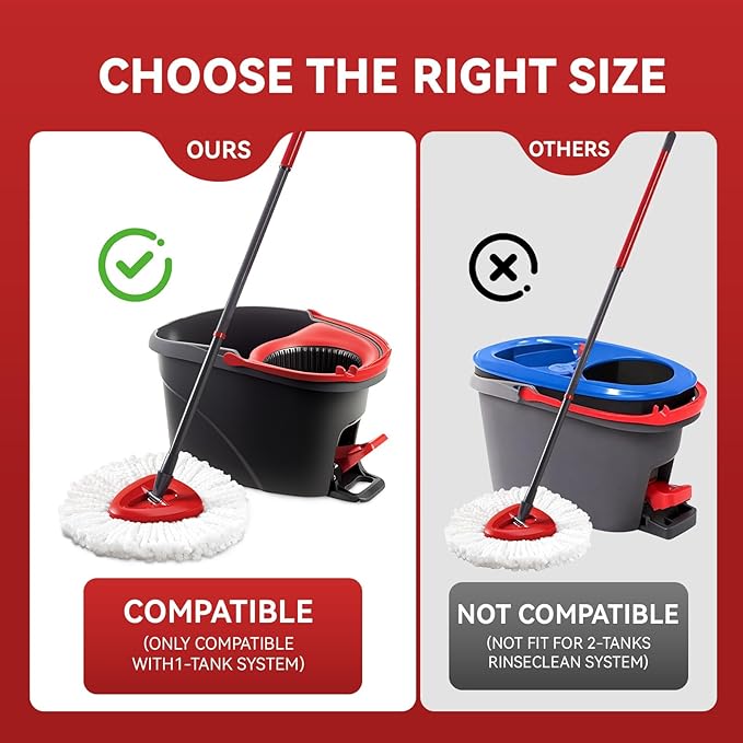 8 Pack Mop Replacement Heads - Image 2