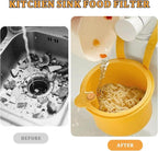 Sink Strainer Basket with One-Touch Drain Mesh, Snap-On Strap & Detachable - Image 2