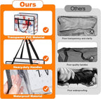 4 Pack Clear Clothes Storage Bags, Vinyl Blanket Storage Containers - Image 4