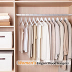 Amazon Basics Durable Wooden Clothes Hangers - Image 5