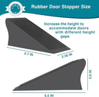 Rubber Door Stoppers for Bottom of Door, Large Solid Heavy Duty Door Stop Wedge - Image 2
