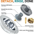 Solid Brass Body 3-in-1 Kitchen Sink Drain Strainer & Stopper, Heavy Duty Pop - Image 5