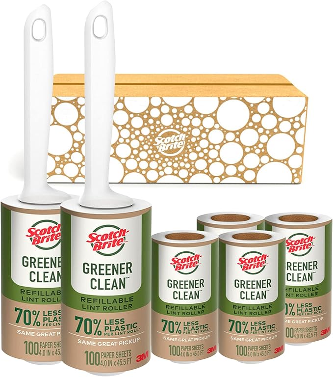 Scotch-Brite Greener Clean Lint Roller, Reusable Lint Rollers by Scotch-Brite