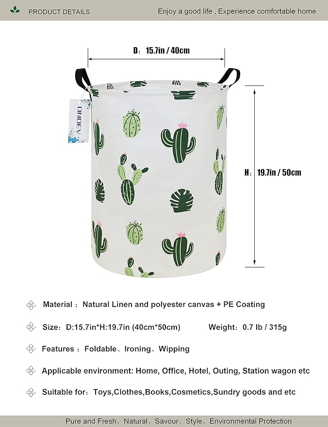 Round Fabric Storage Bin, Decorative Basket, Organizer Basket - Image 2