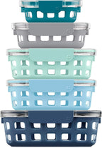 Ello Duraglass Mixed Meal Prep Sets Leak-Proof Glass Food Storage Containers by Ello