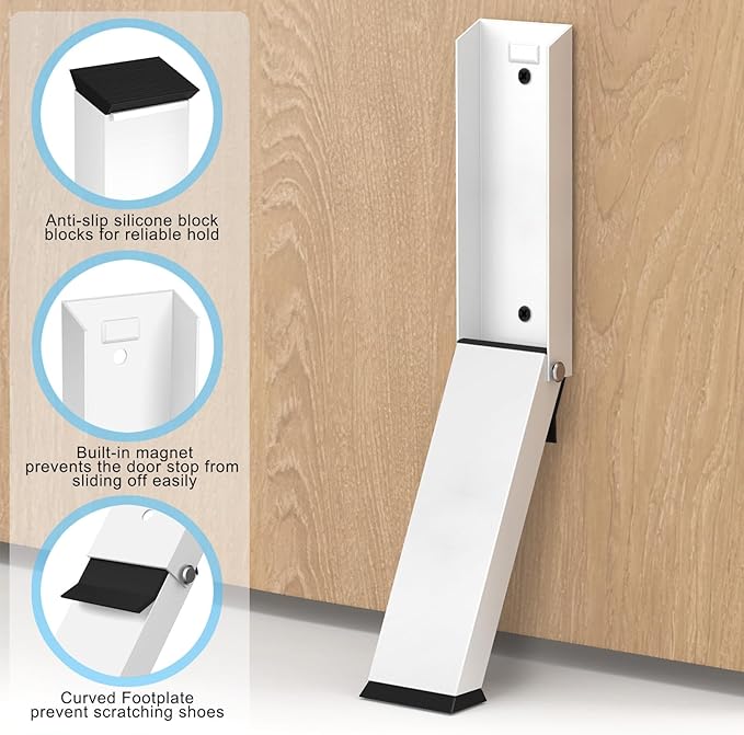 Door Stopper, No Drilling Door Stoppers, Kick Down Door Stop - Image 6