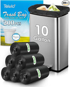 10 Gallon 200 Counts Extra Strong Trash Bags Tall Kitchen Garbage Bags by Teivio by Teivio