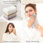 Konssy 6 Pack Face Cloths, Soft Wash Cloth - Image 3